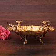 onesilver.in Brass Designer Tray with Stand Brass Designer Tray with Stand
