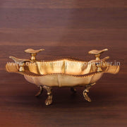 onesilver.in Brass Designer Tray with Stand Brass Designer Tray with Stand