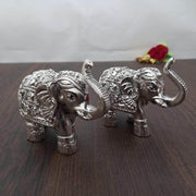 onesilver.in Elephant Idol Elephant Full Antique Silver Pair 3"