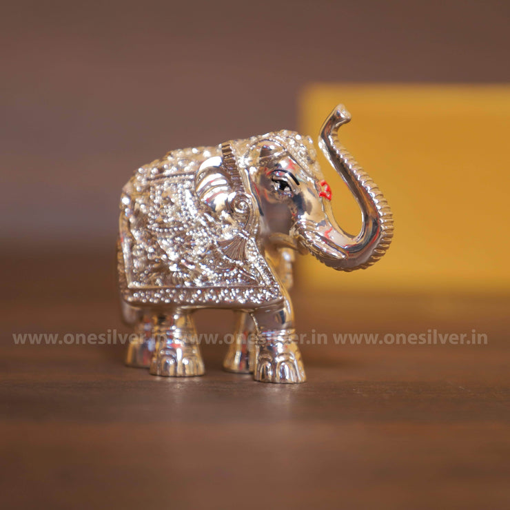 onesilver.in elephants Elephant Silver Pair 4"