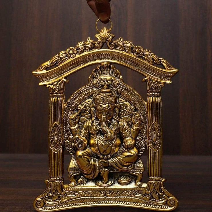 onesilver.in german silver Arch GS Ganesh Gold Plated