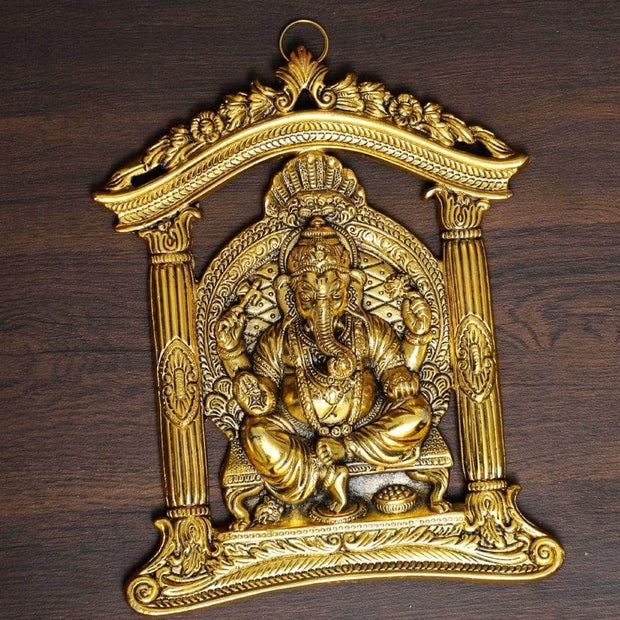 onesilver.in german silver Arch GS Ganesh Gold Plated