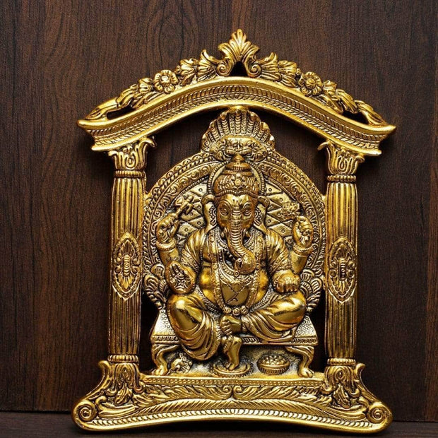 onesilver.in german silver Arch GS Ganesh Gold Plated