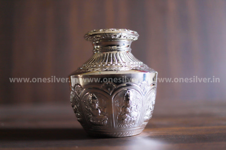 onesilver.in german silver Astalakshmi Bindige 7" kalash