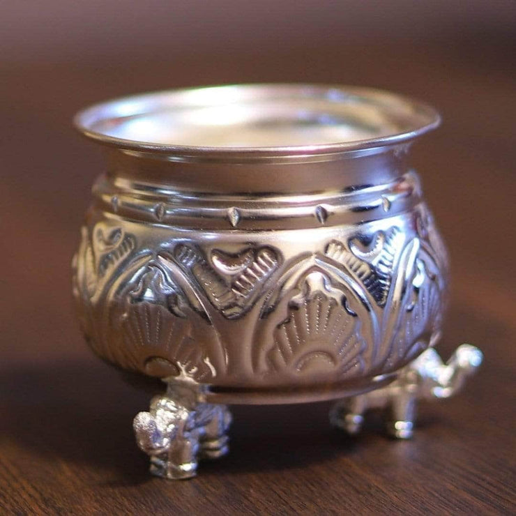 onesilver.in german silver Elephant Leg Bowl