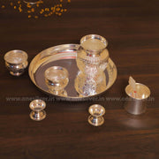 onesilver.in german silver German silver Pooja Set