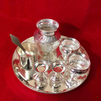 onesilver.in german silver German silver Pooja Set