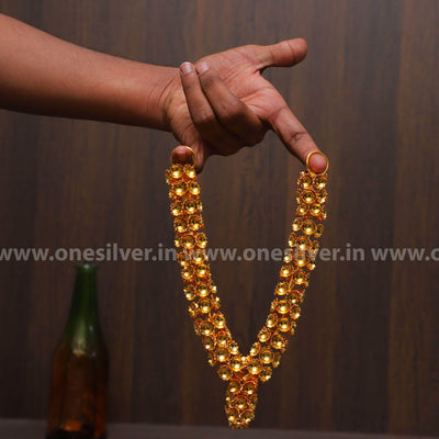 onesilver.in german silver GS Gold coated Mala Big