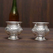 onesilver.in german silver GS Kumkum Pot pair