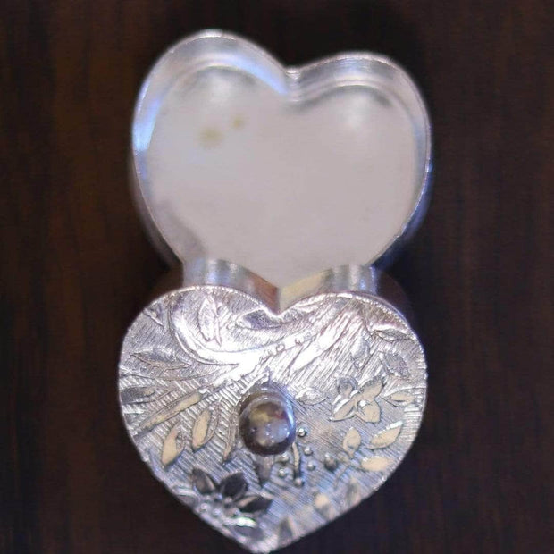 onesilver.in german silver Heart Shape Kumkum Dabbi