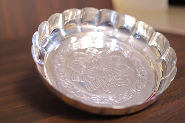 onesilver.in german silver Kamal Plate 6"