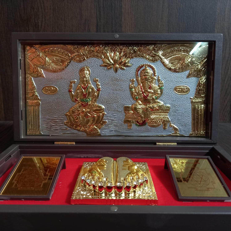 onesilver.in german silver Lakshmi Ganesha Gift Box