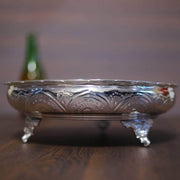 onesilver.in german silver Nakam Pooja Plate With Stand 14"