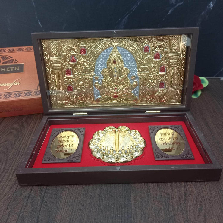 onesilver.in Gift Giving 999 Gold Ganesh Arch Gift Box 4 x 6