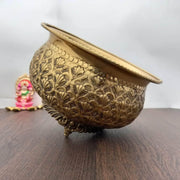 onesilver.in gift set Designer Brass Urali 6.5 inches