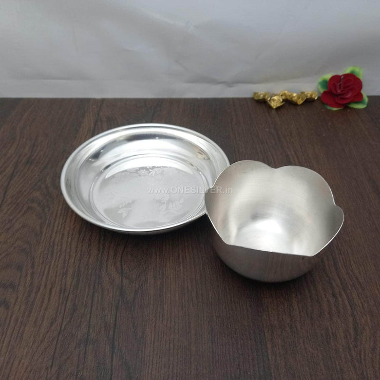 onesilver.in gift set Flower Bowl With Plate