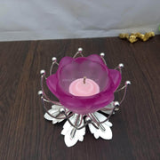 onesilver.in gift set Flower Candle stand Peach