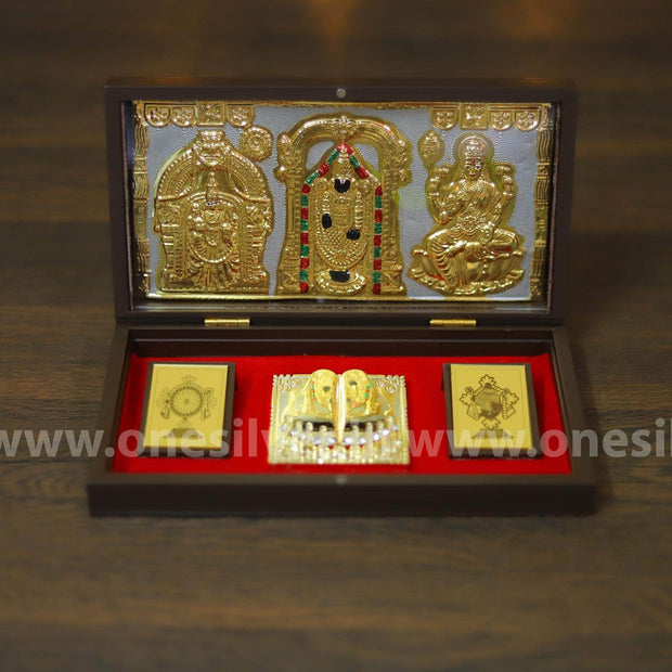 onesilver.in gift set Golden Lakshmi Venkateshwara