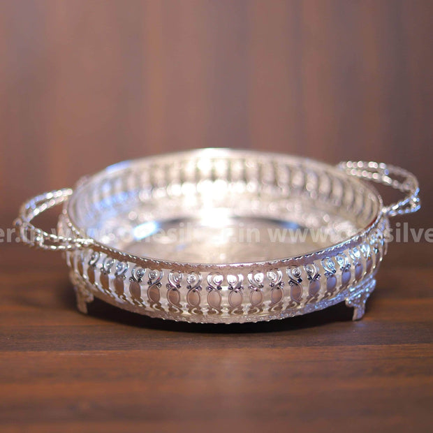 onesilver.in gifts German Silver Pooja Tray GT 17