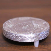 onesilver.in gifts Round Silver plated Chowki 4"x4"