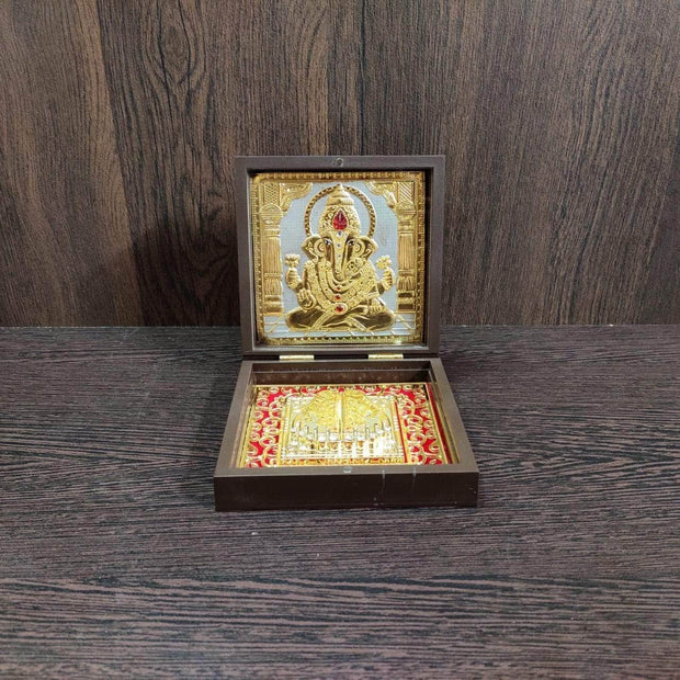 onesilver.in Golden ganapathy gift set