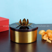 onesilver.in home decor Brass Classic Supari Box 4.5"