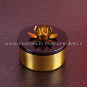 onesilver.in home decor Brass Classic Supari Box 4.5"