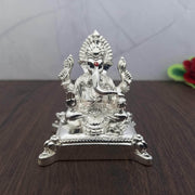 onesilver.in idol Ganesha Idol Silverish TT 2.5"