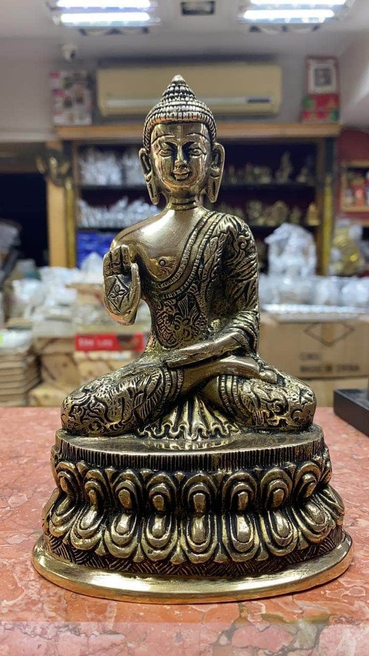 onesilver.in idols Brass Buddha Idol