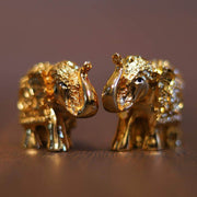 onesilver.in idols Elephant Gold Pair 2"