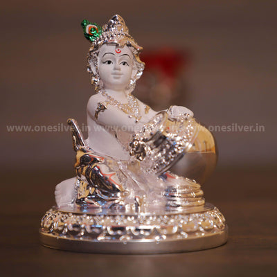onesilver.in krishna idol Pot Krishna White 5.5"