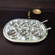 onesilver.in kumkum bharani S P 6pc Cup Tray set