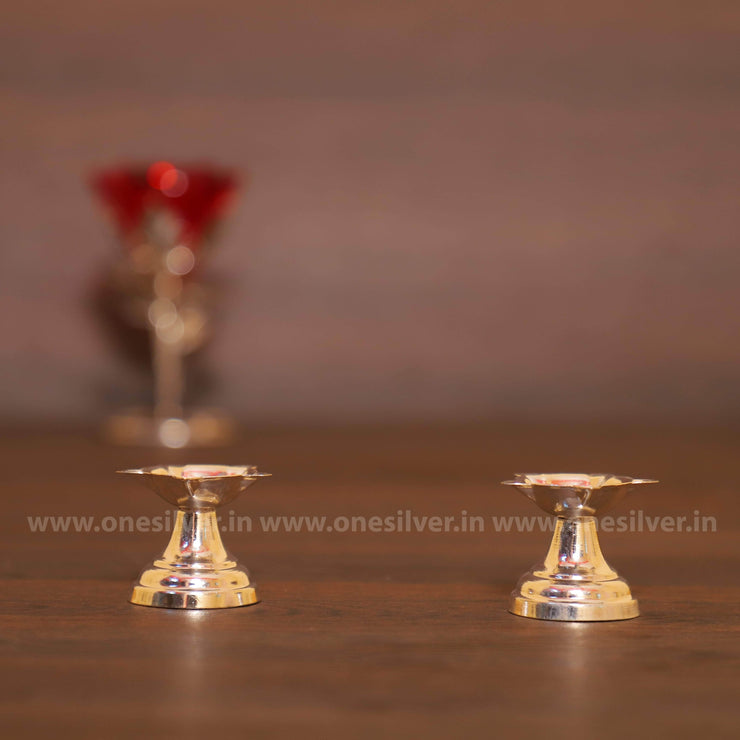 onesilver.in Panchamukhi Deepa Small Pair