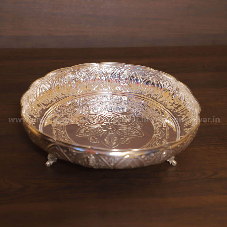 onesilver.in plate AstaLakshmi Pooja Plate With Stand 11"