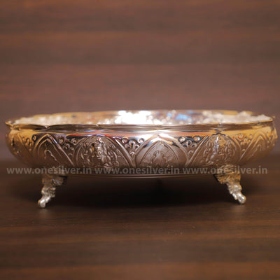 onesilver.in plate AstaLakshmi Pooja Plate With Stand 14"