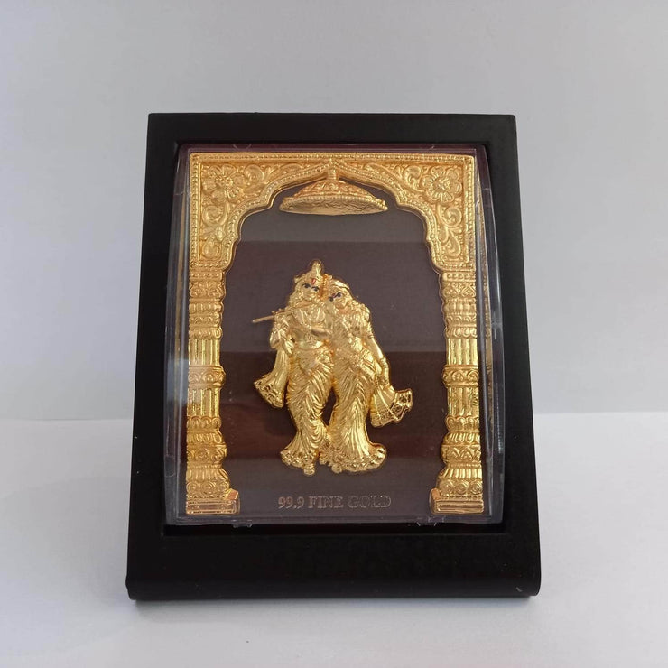onesilver.in silver 99.9  Fine Gold Radhakrishna Frame "4