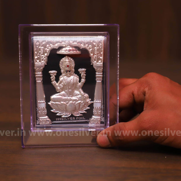 onesilver.in silver 999 Silver 3D Lakshmi Frame 5"
