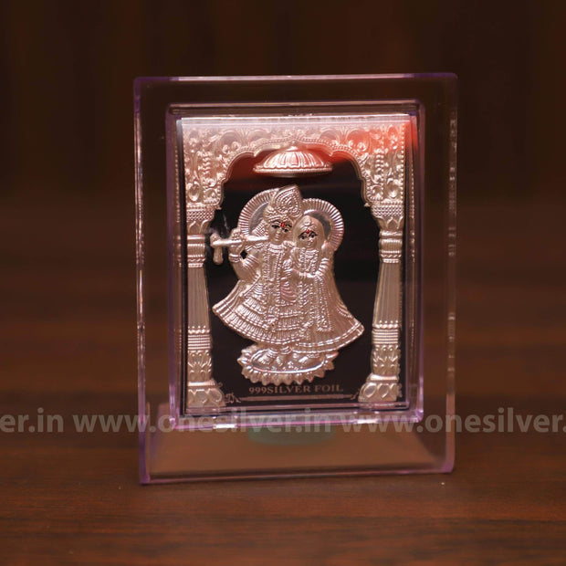 onesilver.in silver 999 Silver 3D Radha Krishan Frame 5"