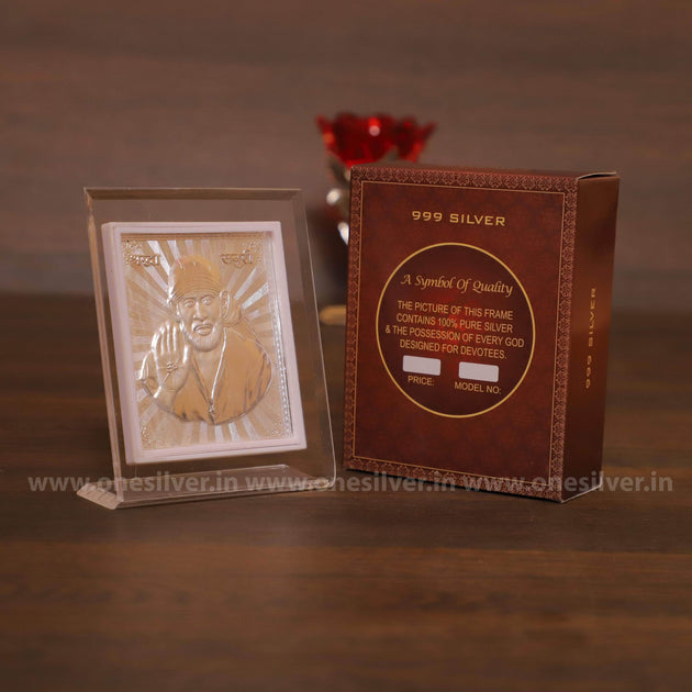 999 Silver Sai Baba Stand 7CM – onesilver.in