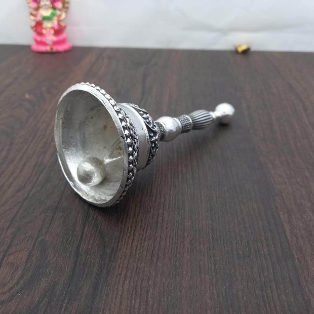 onesilver.in silver bell Antique GS Pooja Bell Mixed 13 CM