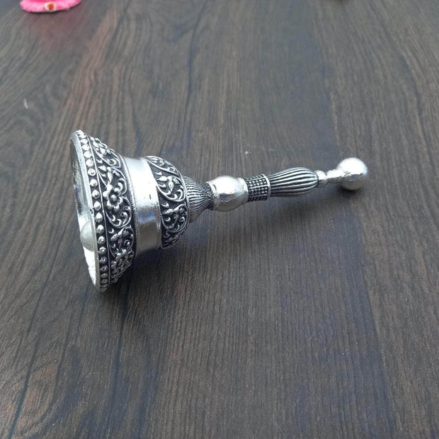 onesilver.in silver bell Antique GS Pooja Bell Mixed 13 CM