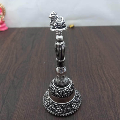 onesilver.in silver bell Antique GS Pooja Bell Mixed 4"