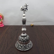 onesilver.in silver bell Nandi Antique GS Pooja Bell Mixed 4"
