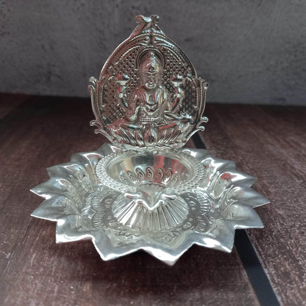 onesilver.in Silver Diya German Silver Kamakshi Diya