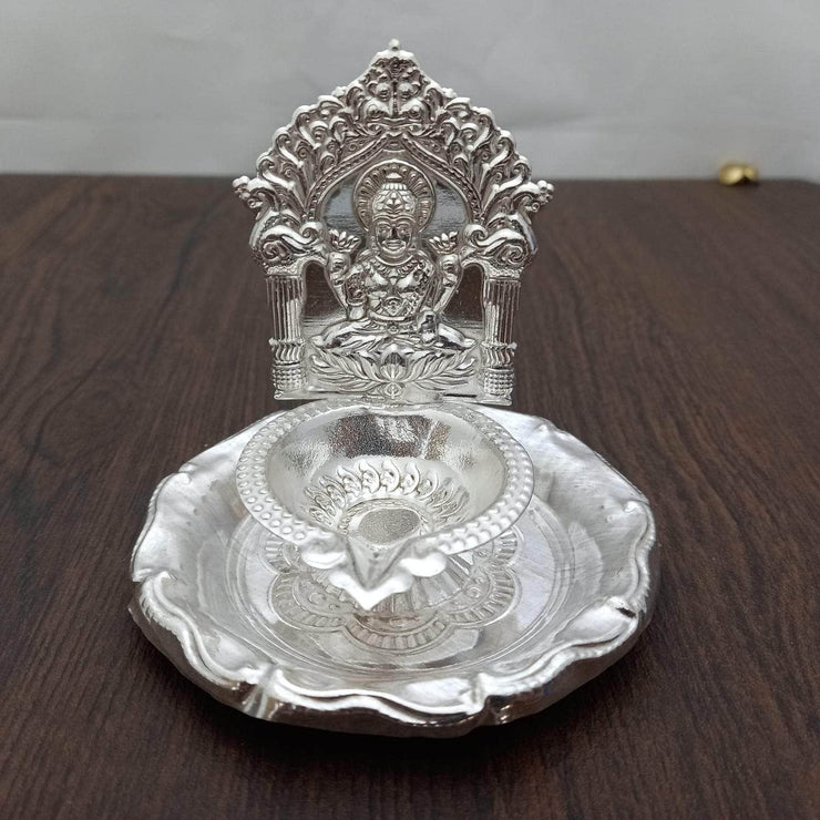 onesilver.in Silver Diya GS Arch Lakshmi Diya Round