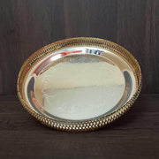 Onesilver Trays Round Gold Silver Tray  GT104